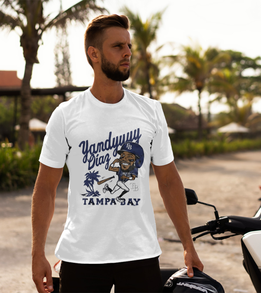 Yandy Diaz Tampa Bay Rays Yandyuuuu MLB Baseball Caricature T-Shirt