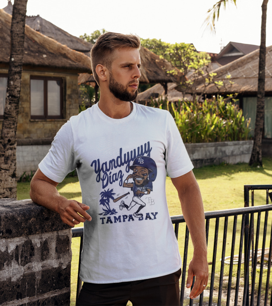 Yandy Diaz Tampa Bay Rays Yandyuuuu MLB Baseball Caricature T-Shirt
