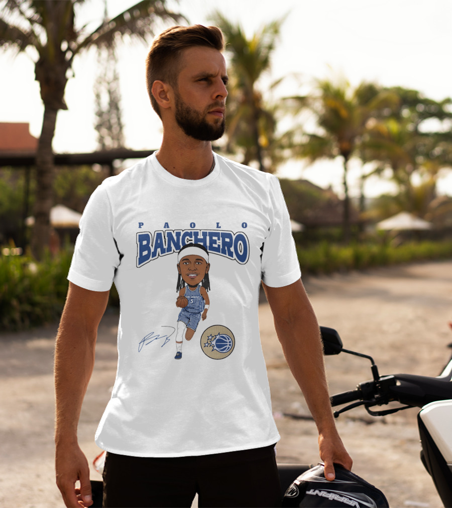 Paolo Banchero Orlando Magic Basketball Player Cartoon T-Shirt