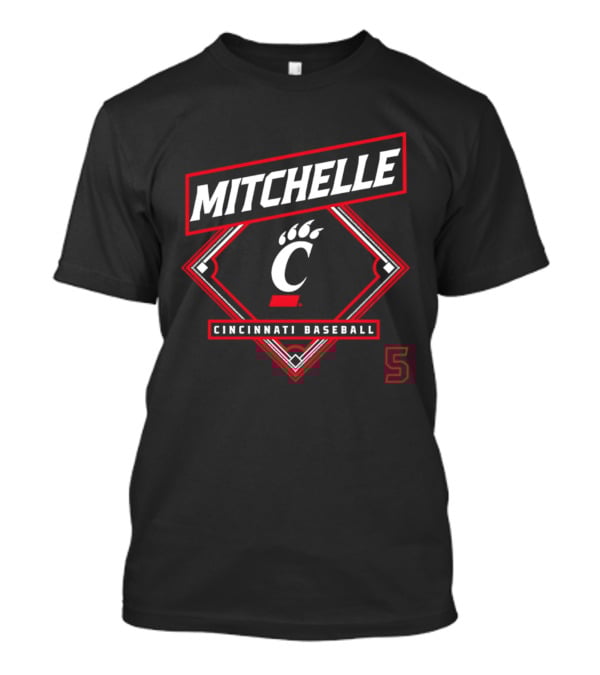 Mitchelle Cincinnati Bearcats Baseball C Logo 2026 T-Shirt