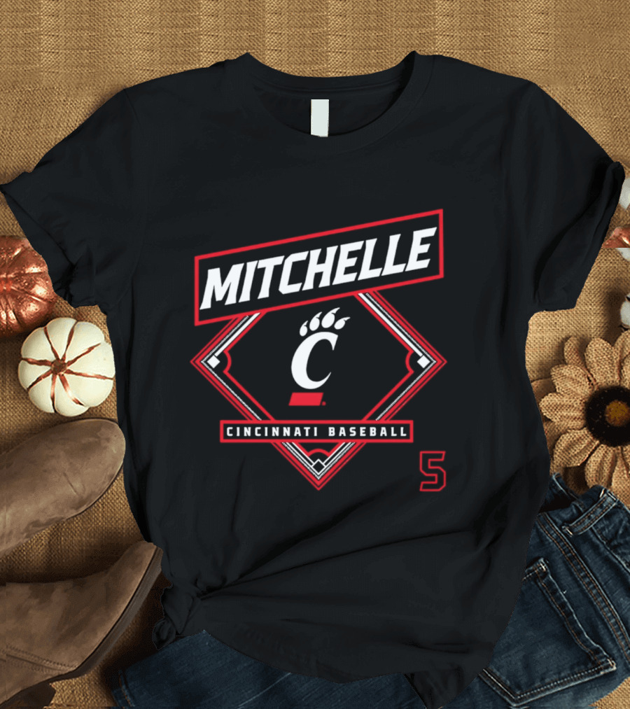 Mitchelle Cincinnati Bearcats Baseball C Logo 2026 T-Shirt