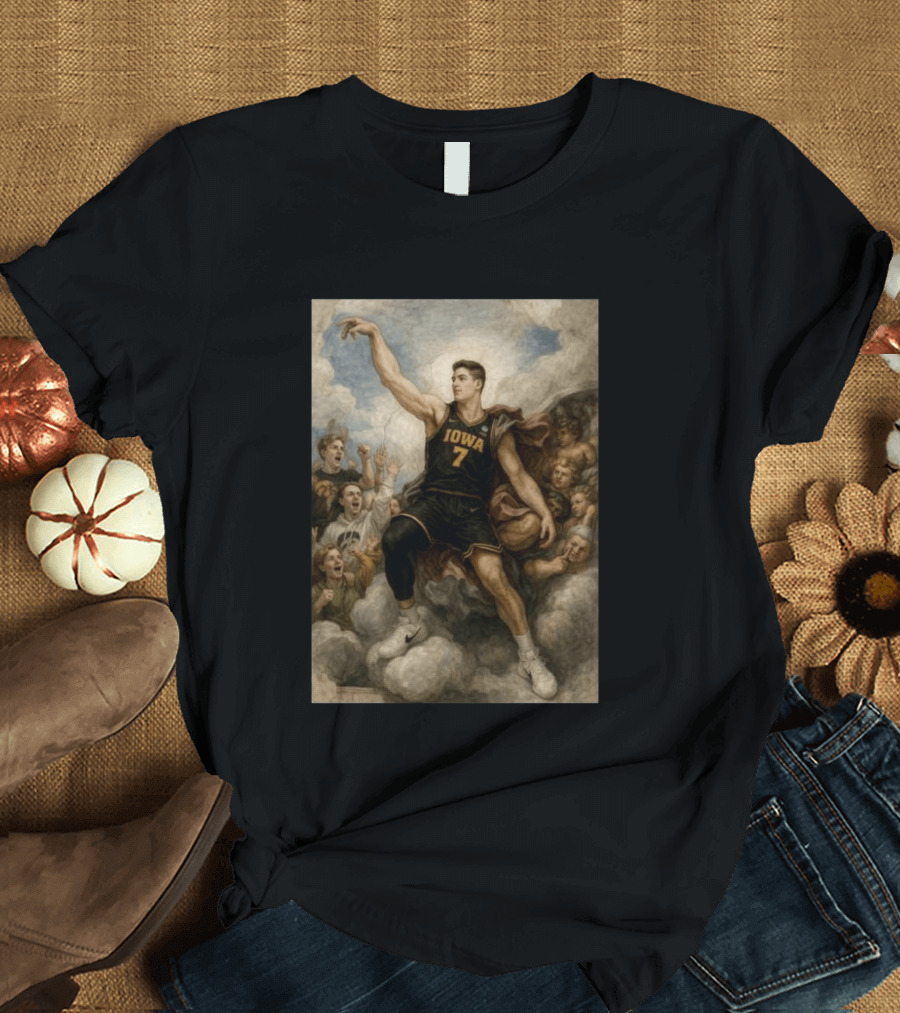 Iowa Hawkeyes Alvaro Folgueiras Number 7 Basketball Renaissance Style Fans T-Shirt