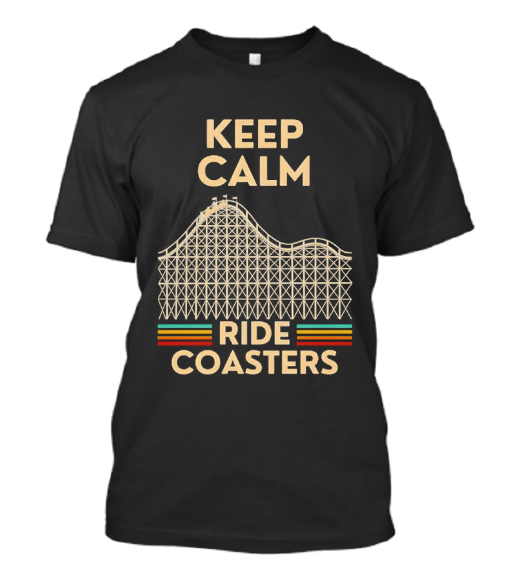Keep Calm Ride S Retro Amusement Park T-Shirt