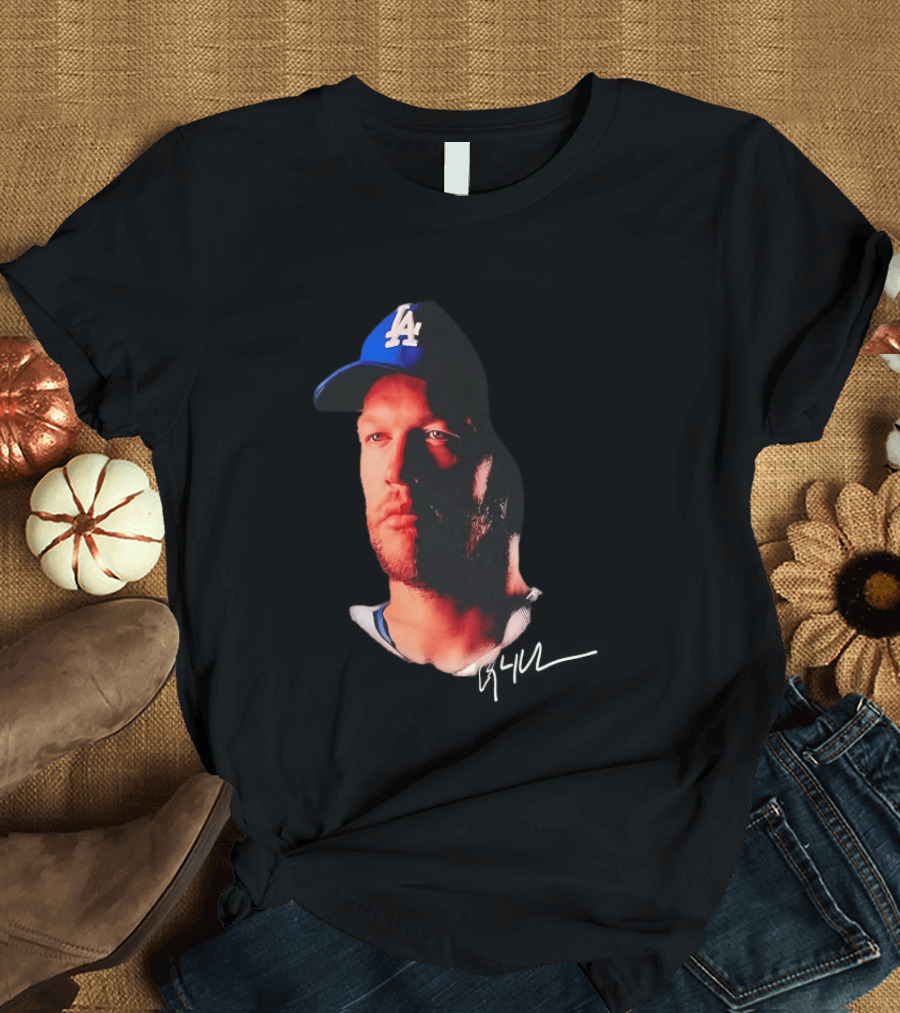 Clayton Kershaw LA Dodgers Baseball Cap Image T-Shirt