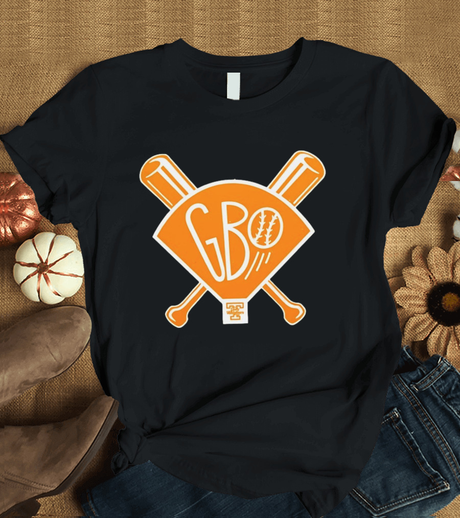 GBO Baseball Orange Crossed Bats University Of Tennessee Vols T-Shirt