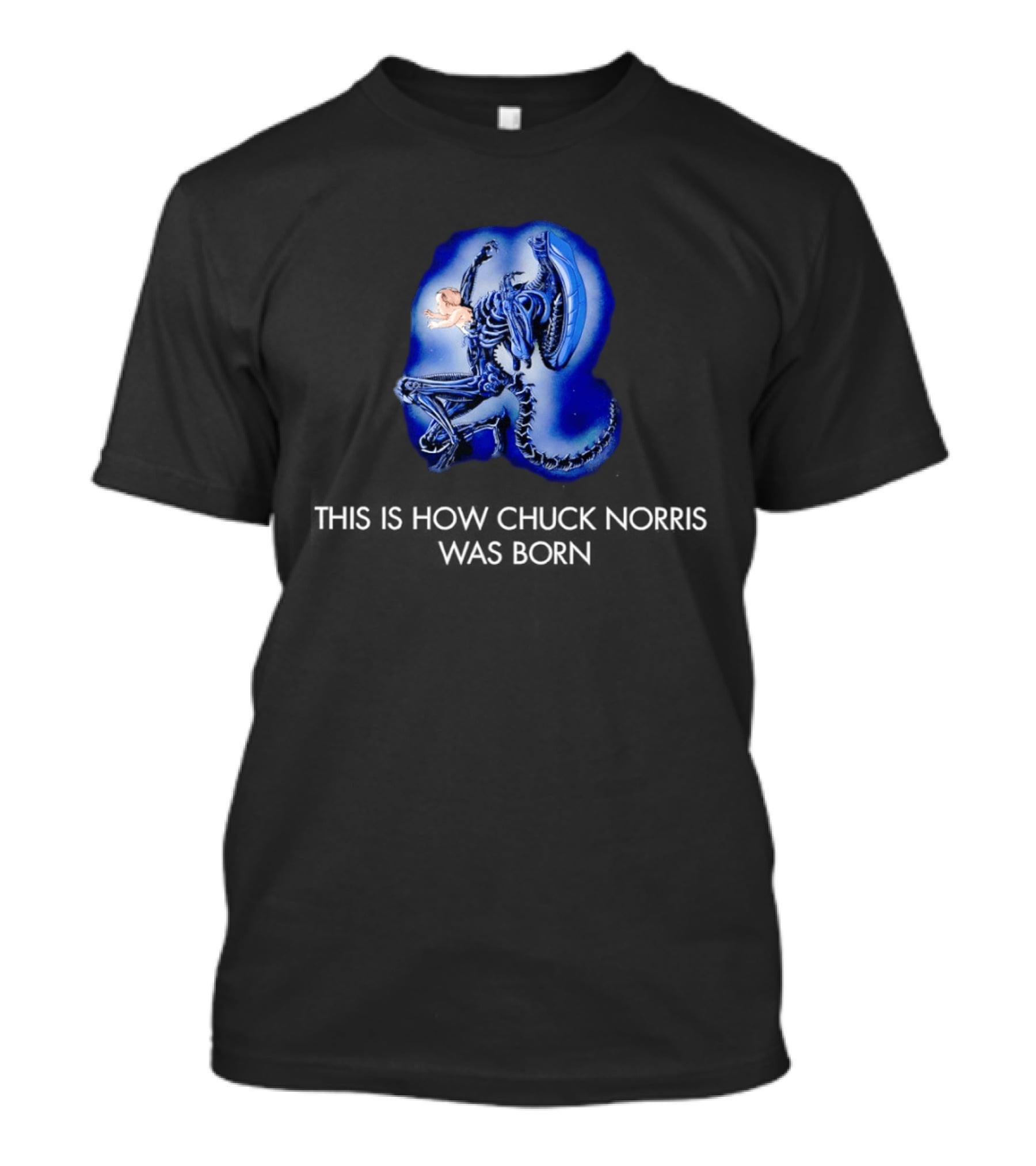 Xenomorph This Is How Chuck Norris Was Born T-Shirt