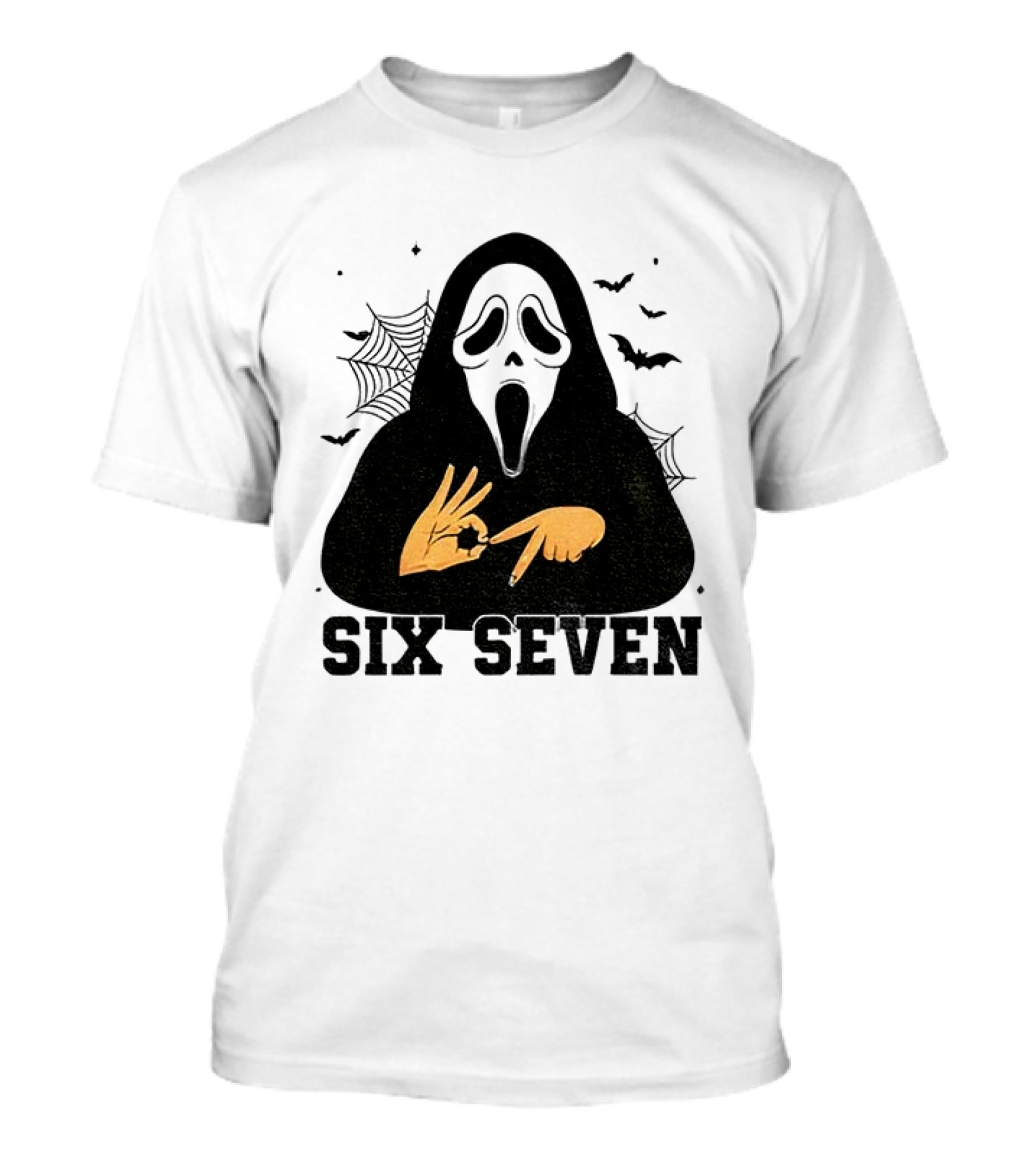 Ghostface Six Seven Halloween Bundle Bats And Webs T-Shirt