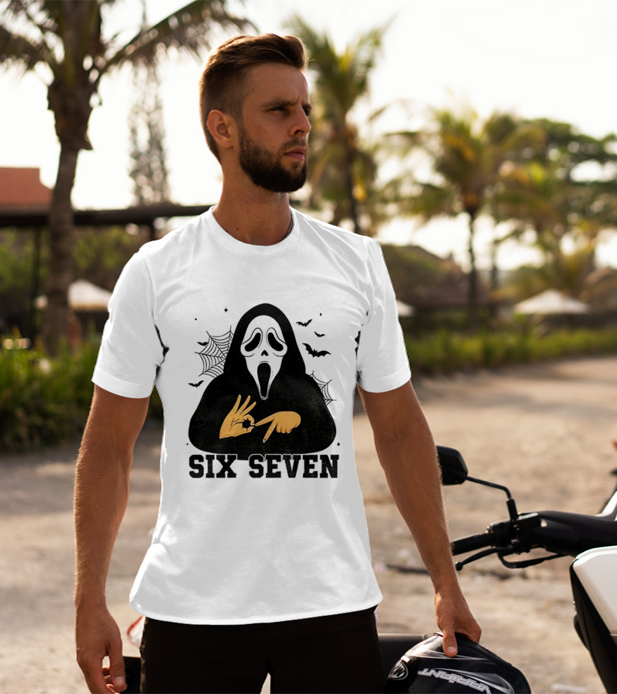 Ghostface Six Seven Halloween Bundle Bats And Webs T-Shirt