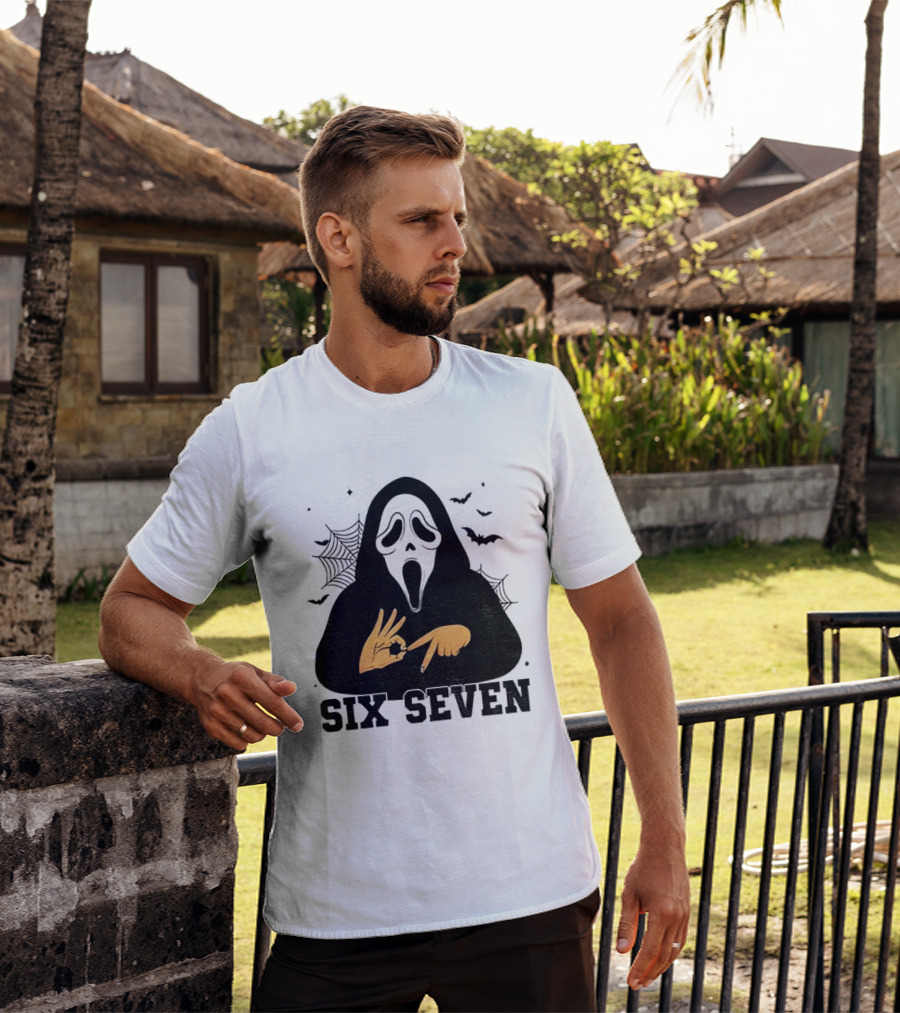 Ghostface Six Seven Halloween Bundle Bats And Webs T-Shirt