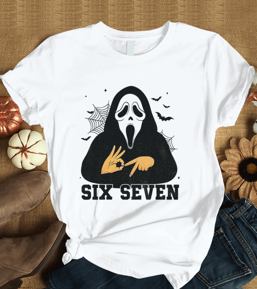 Ghostface Six Seven Halloween Bundle Bats And Webs T-Shirt
