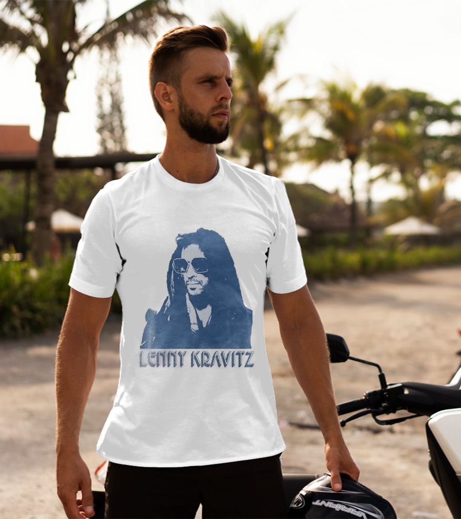 Lenny Kravitz Blue Sunglasses Las Vegas T-Shirt