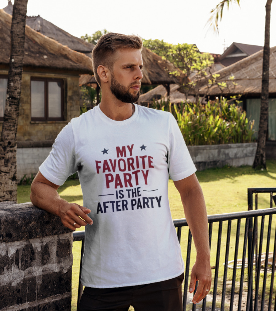 My Favorite Party Is The After Party Stars T-Shirt