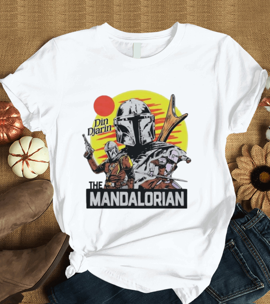 The Mandalorian Din Djarin Star Wars Retro Comic T-Shirt
