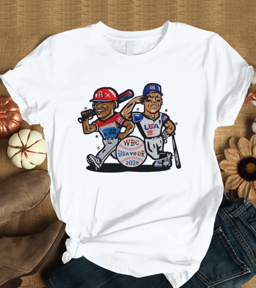 WBC Baseball 2026 USA Vs DR Dominicana 22 USA 99 T-Shirt