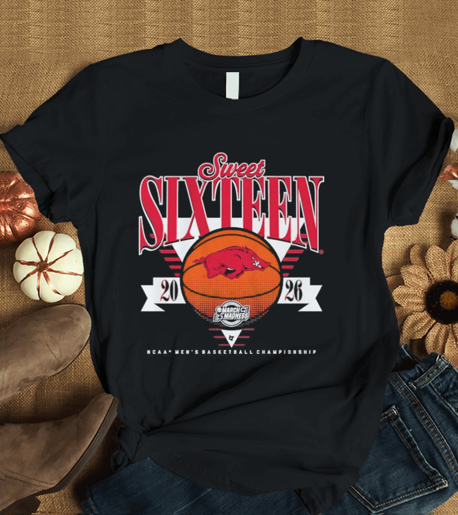 Arkansas Razorbacks Basketball 2026 Sweet Sixteen T-Shirt