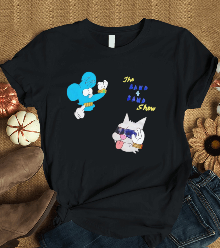 The Itchy And Scratchy Band 4 Band Show Cartoon Characters T-Shirt