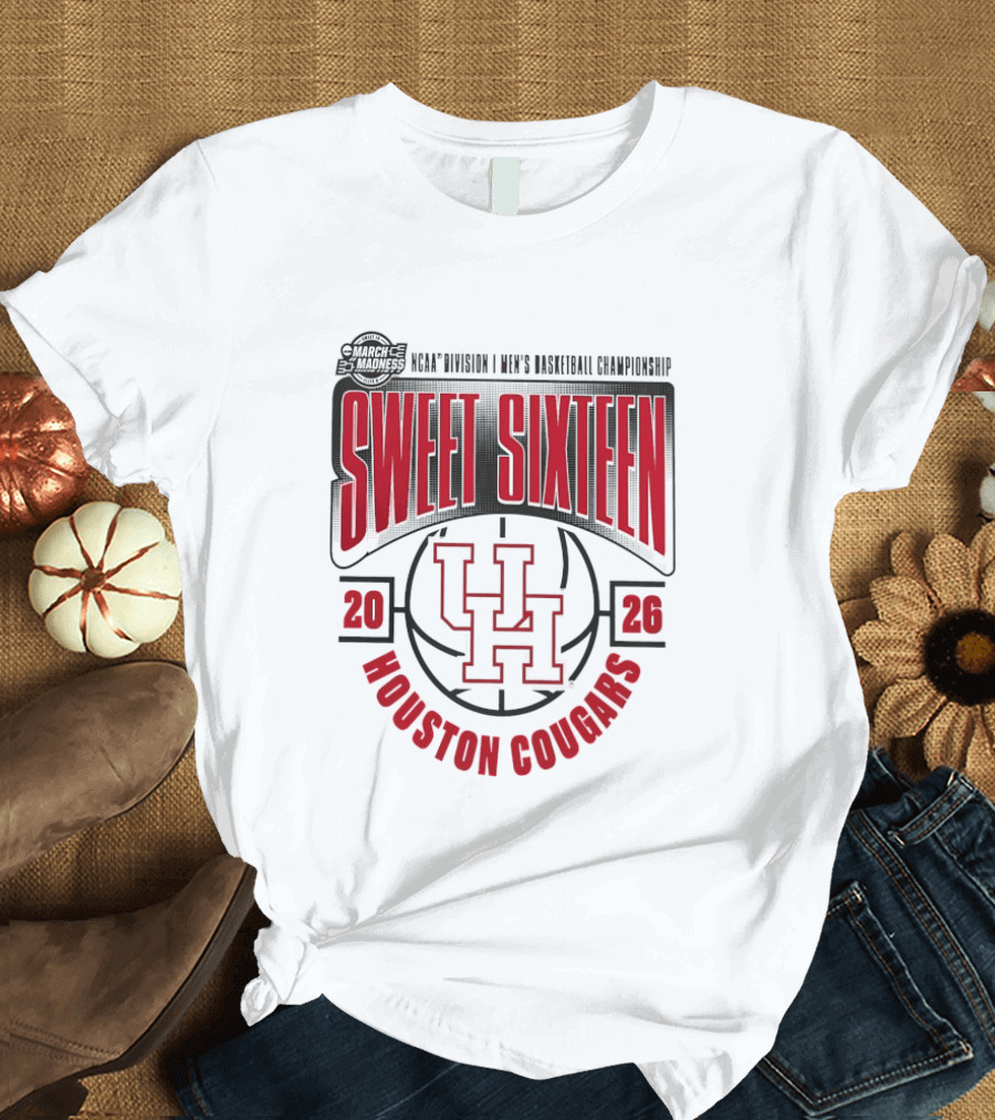 Houston Cougars 2026 NCAA Men's Basketball Championship Sweet Sixteen T-Shirt