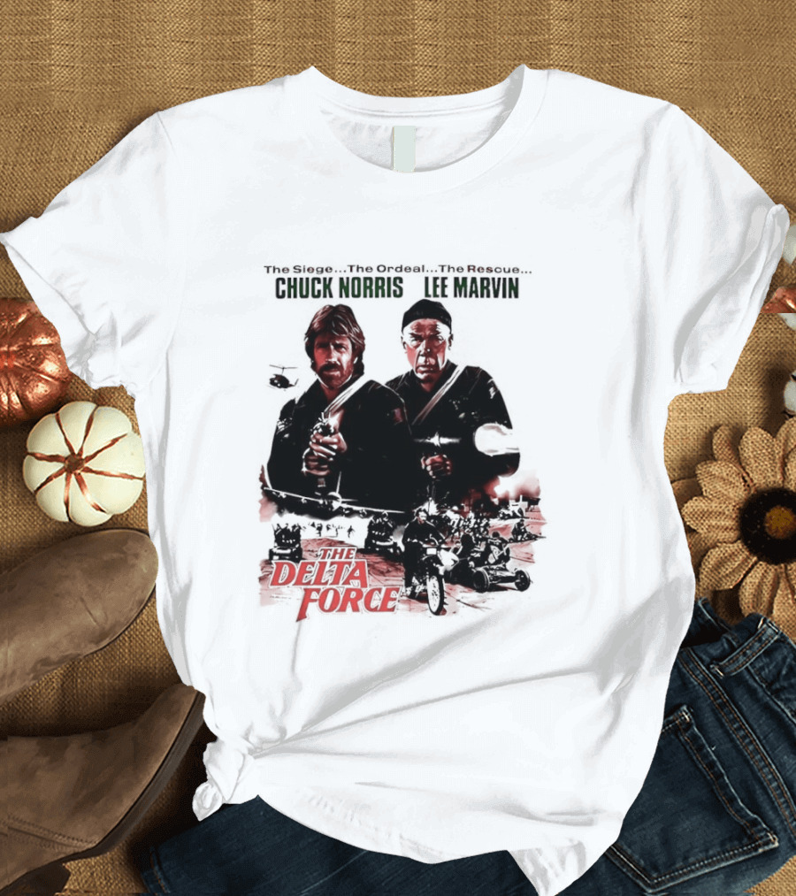 The Delta Force 1986 Chuck Norris Lee Marvin Movie T-Shirt