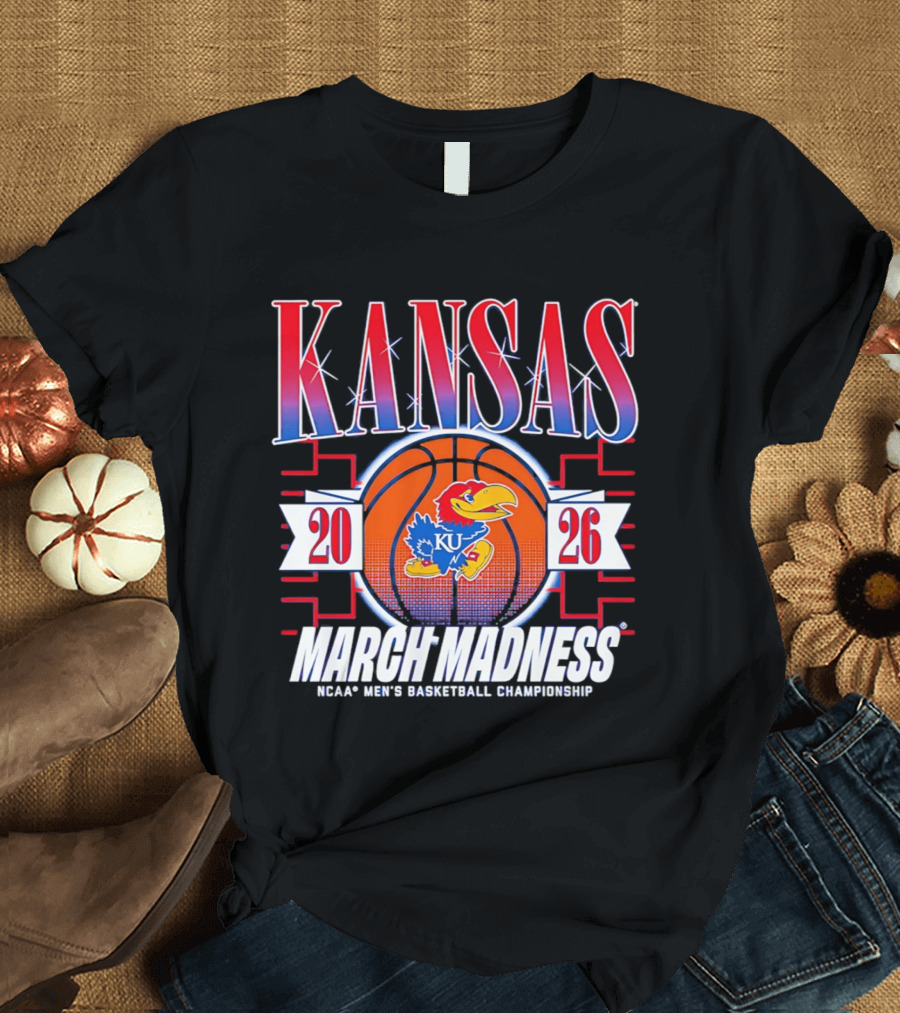 Kansas Jayhawks 2026 NCAA Men's Basketball Championship March Madness T-Shirt