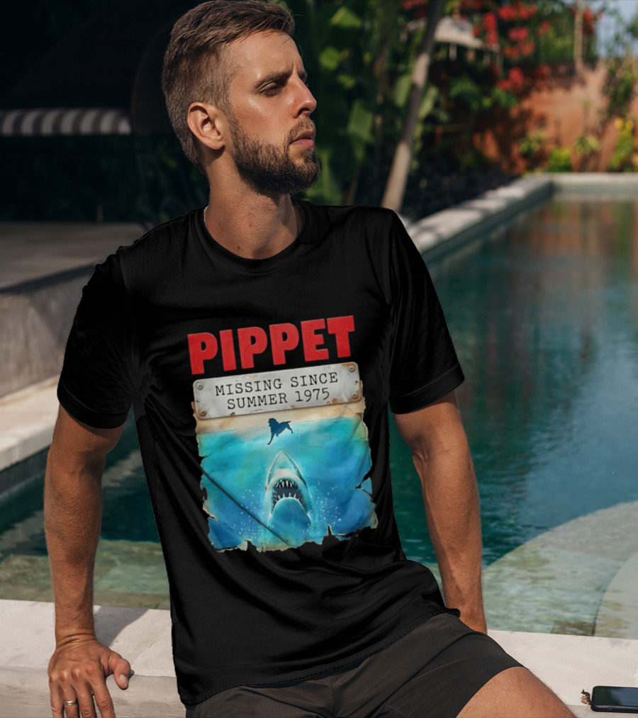 Pippet Missing Since Summer 1975 Shark Attack Scene T-Shirt