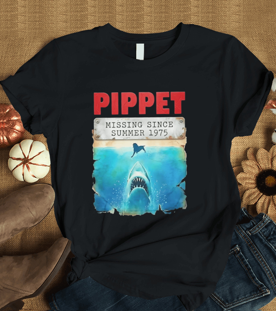 Pippet Missing Since Summer 1975 Shark Attack Scene T-Shirt