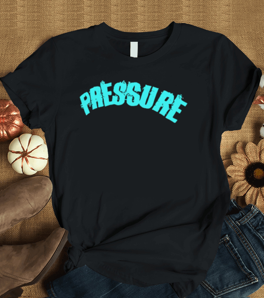Pressure Teal Distressed Arched T-Shirt