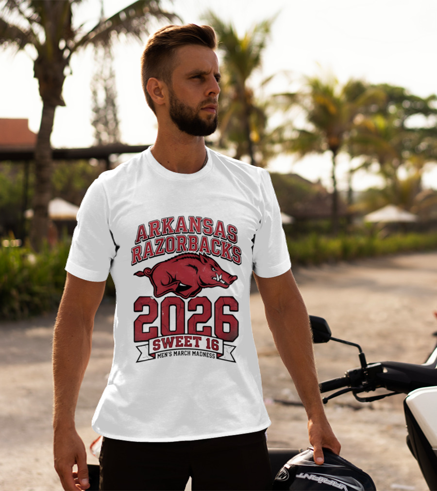Arkansas Razorbacks 2026 Sweet 16 Men's March Madness T-Shirt