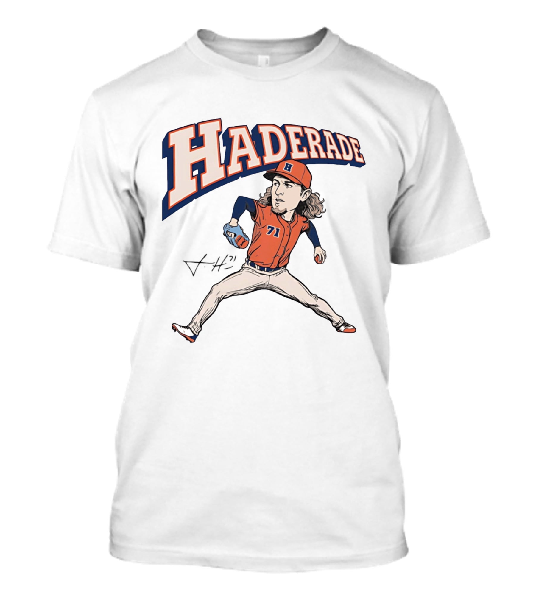 Haderade Josh Hader Houston Astros Caricature 71 T-Shirt