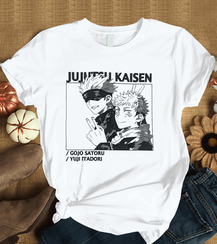 Jujutsu Kaisen Gojo Satoru Yuji Itadori Anime Characters T-Shirt