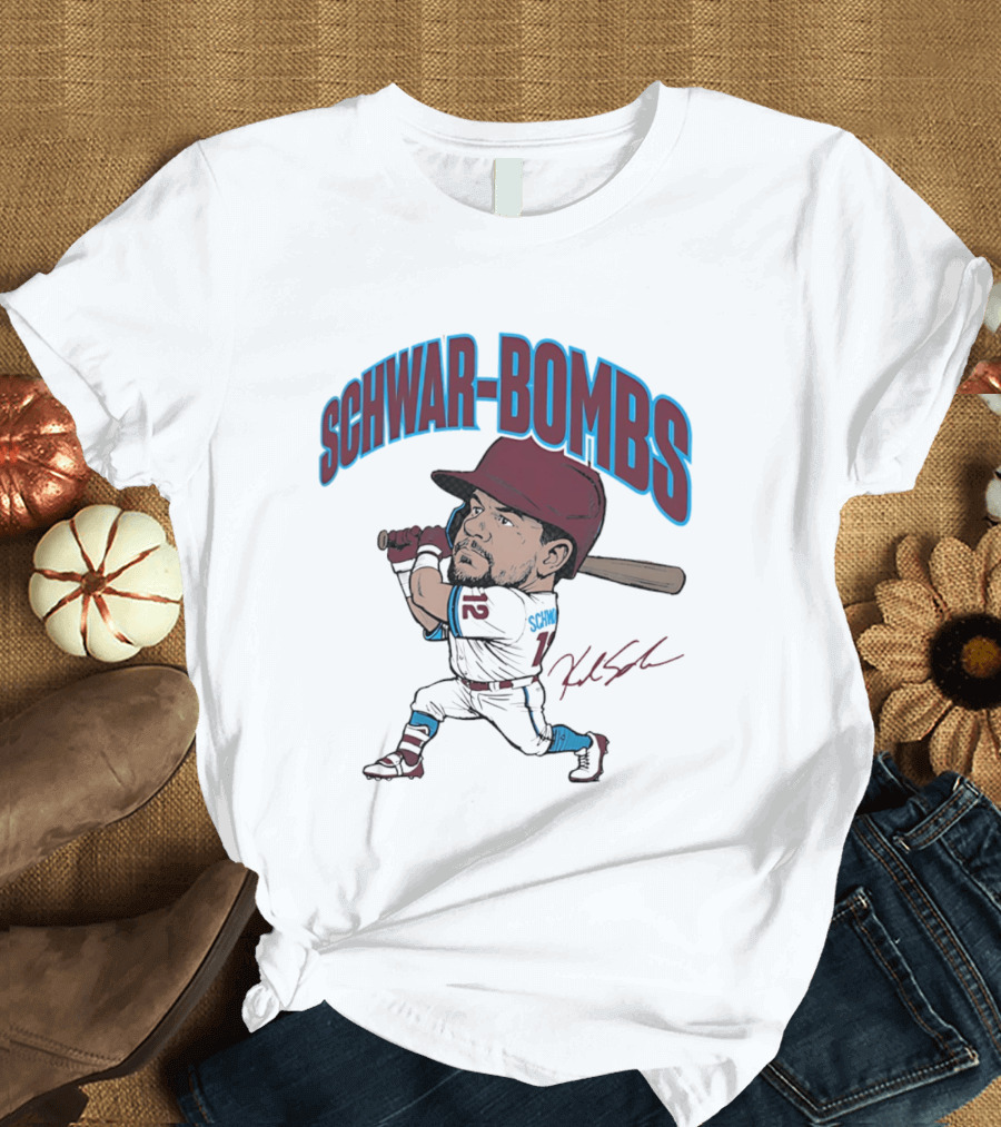 SchwarBombs Kyle Schwarber Philadelphia Phillies Caricature T-Shirt
