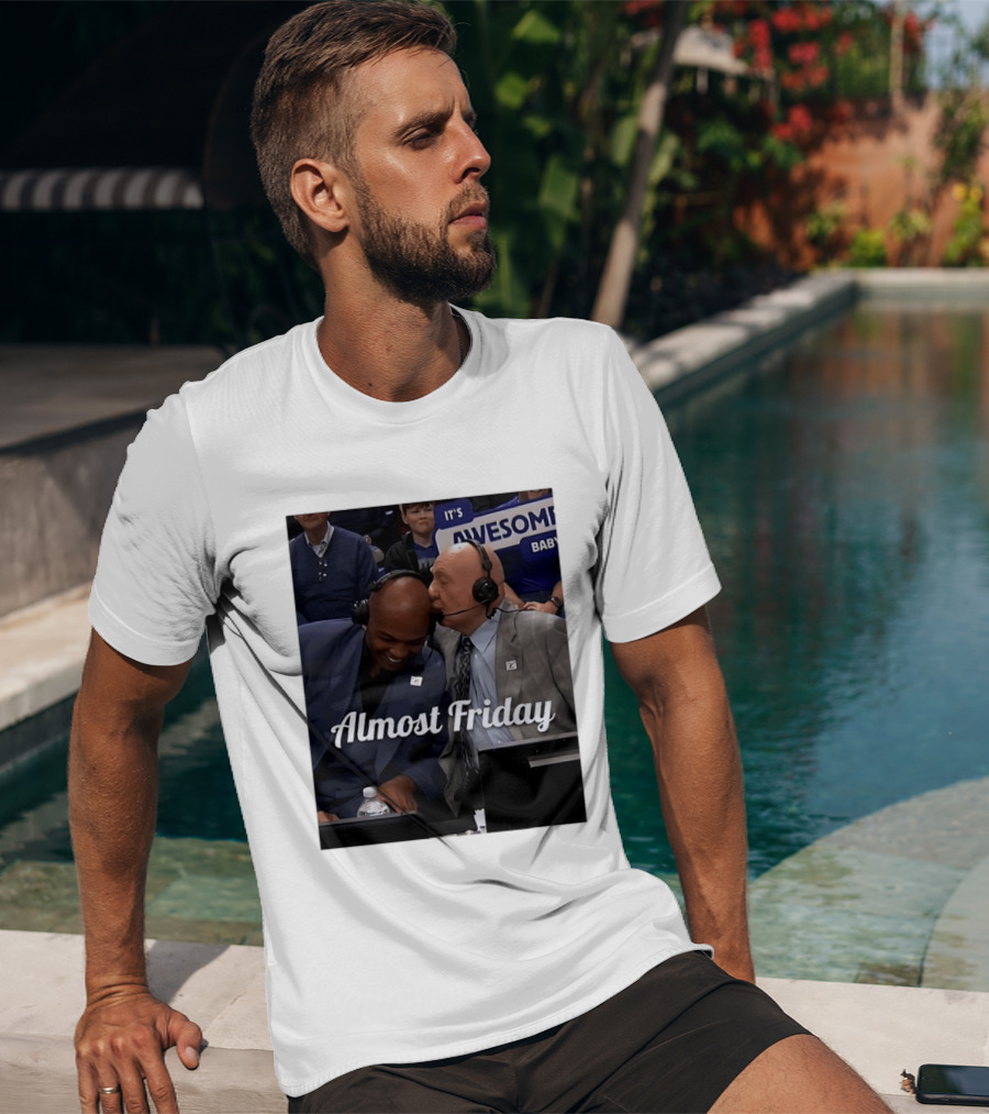 Dick Vitale Kissing Charles Barkley Almost Friday It's Awesome Baby T-Shirt