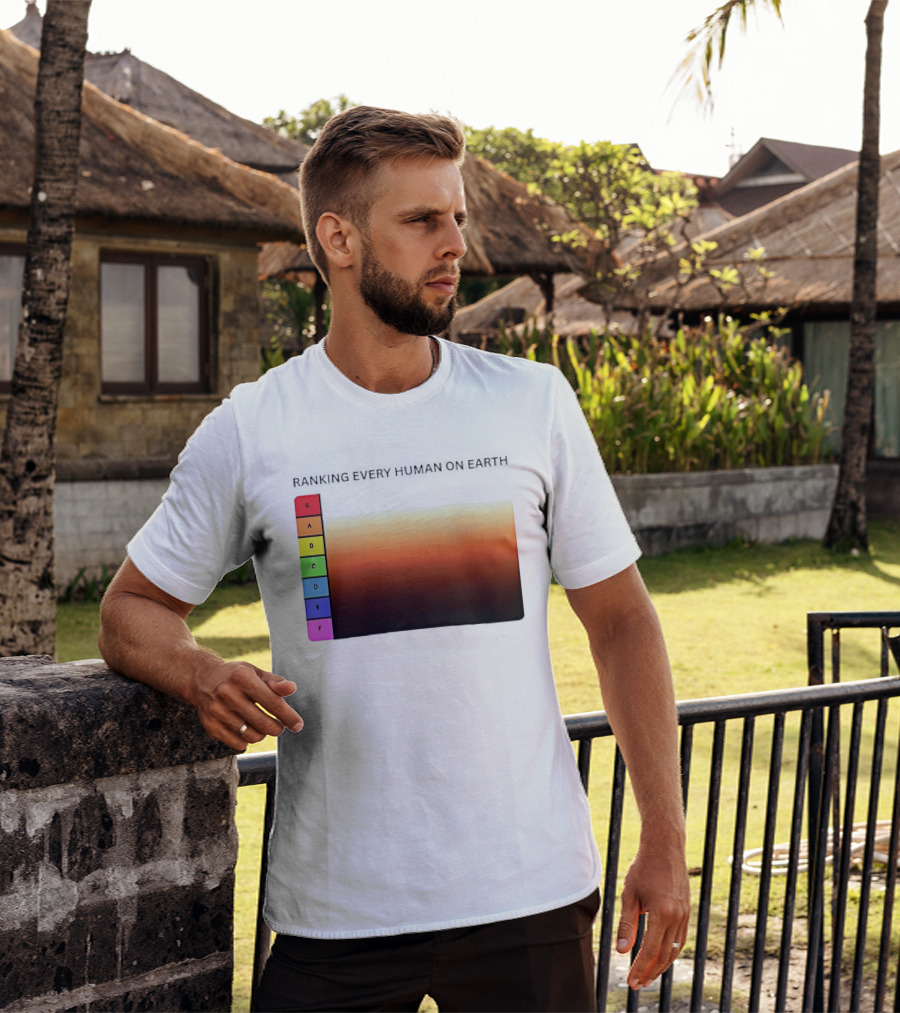 Ranking Every Human On Earth Tier List Gradient Chart T-Shirt