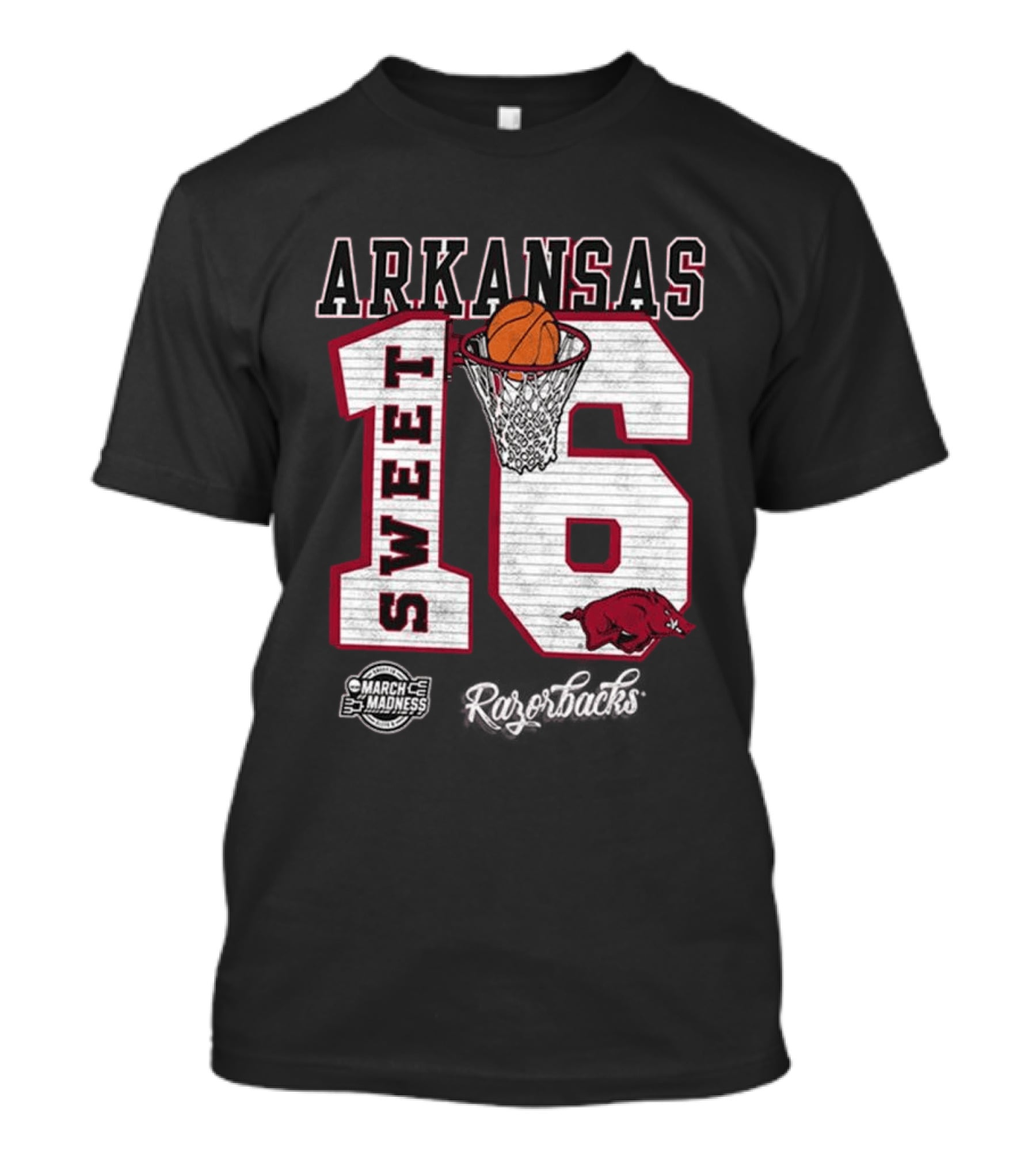 Arkansas Razorbacks March Madness 2026 NCAA Sweet 16 Basketball T-Shirt