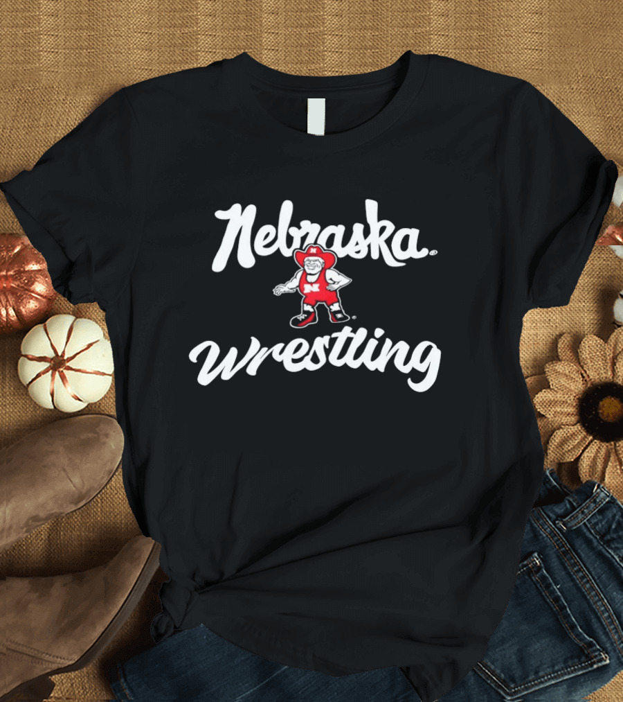 Nebraska Wrestling Herbie Husker Sports Fan T-Shirt