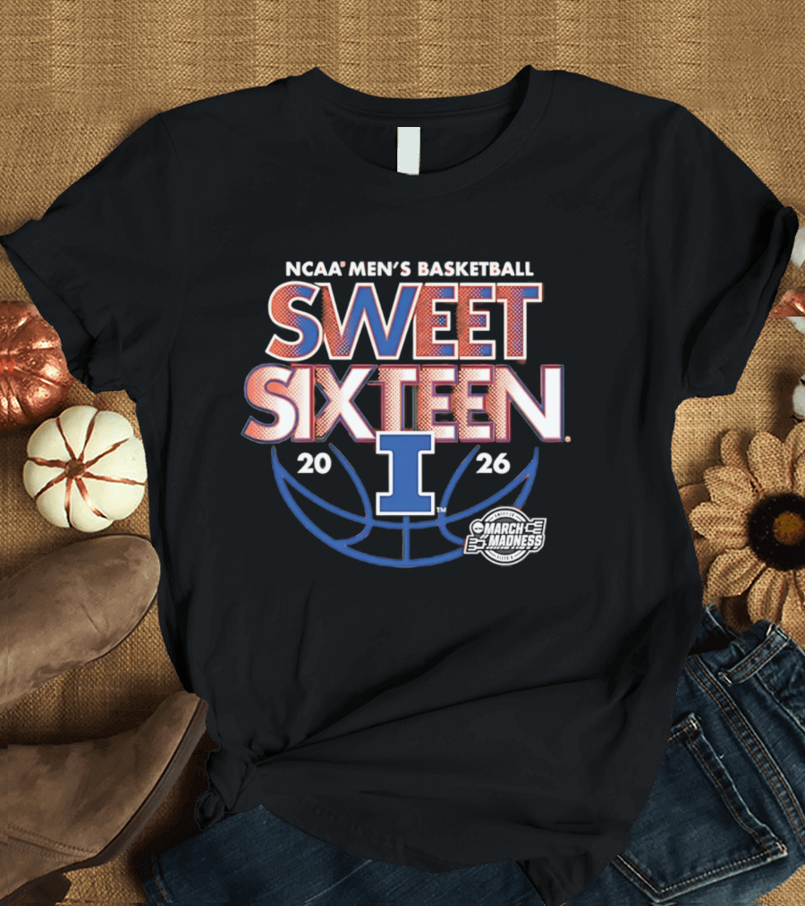 NCAA Men's Basketball Sweet Sixteen 2026 Illinois T-Shirt
