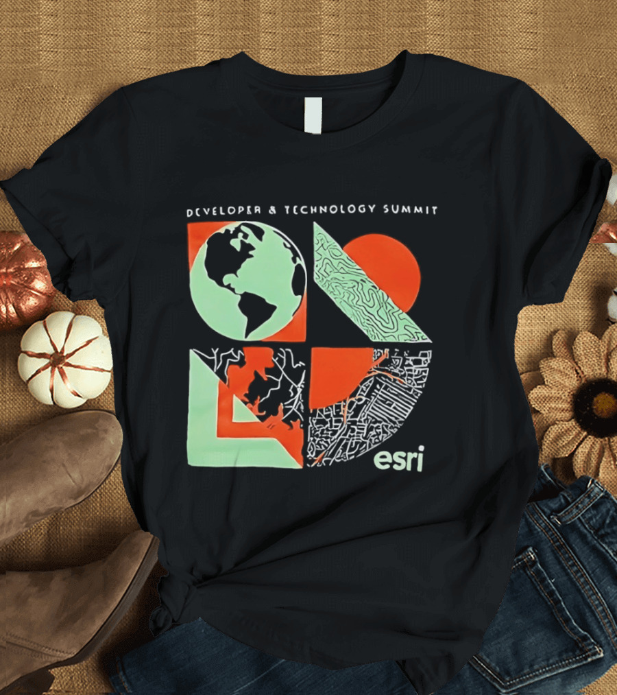 Developer And Technology Summit Esri Global Mapping T-Shirt