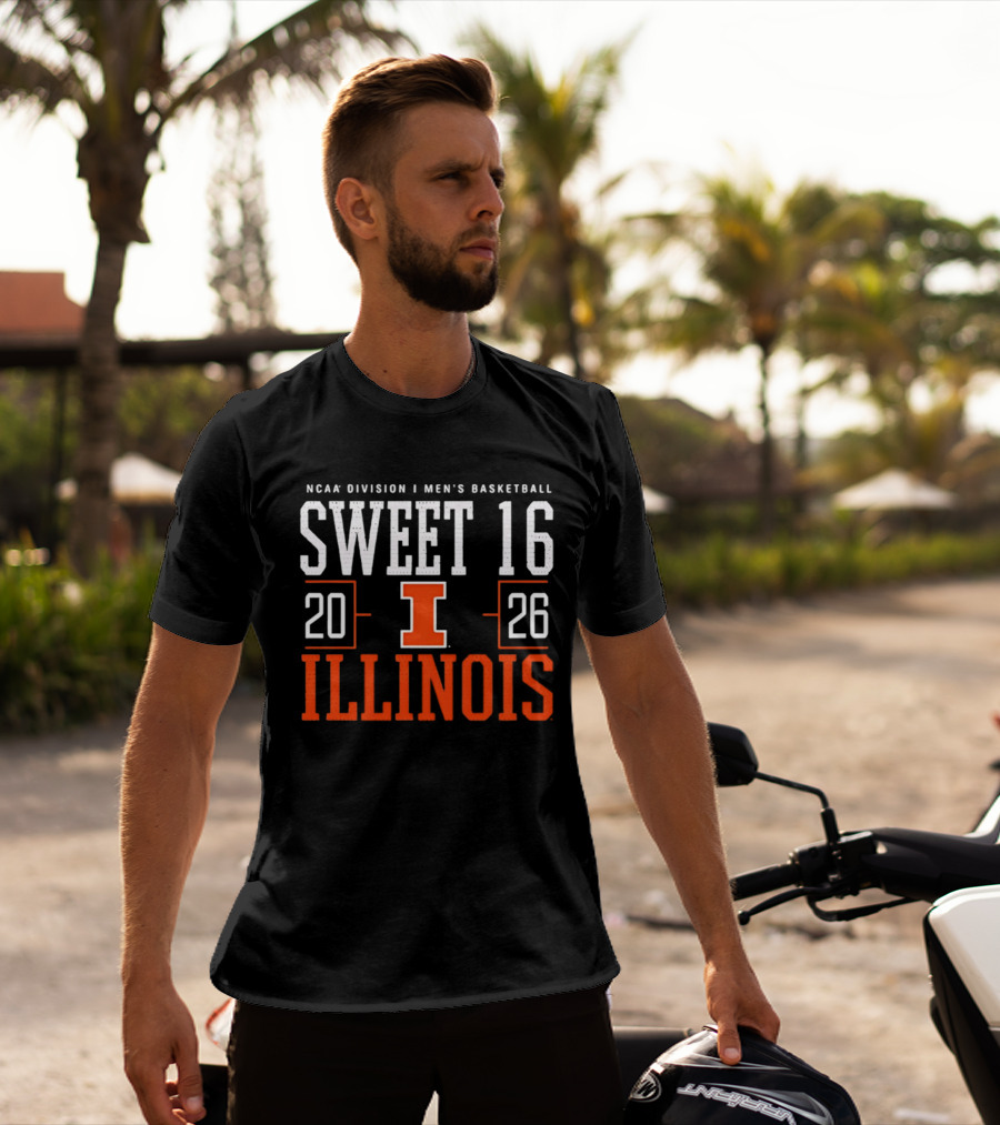 Illinois NCAA Division I Men's Basketball Sweet 16 2026 T-Shirt