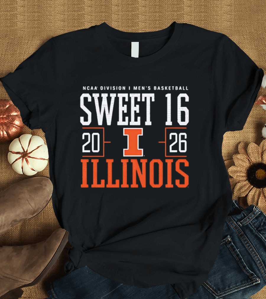 Illinois NCAA Division I Men's Basketball Sweet 16 2026 T-Shirt