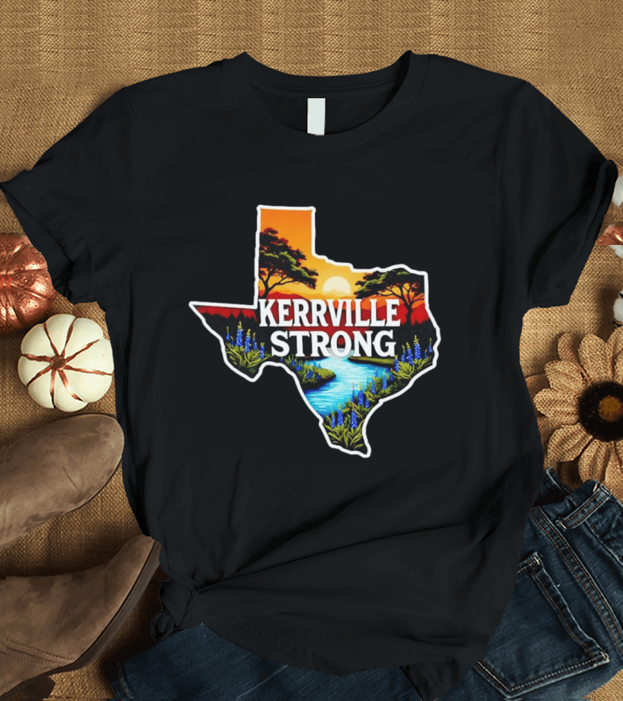 Kerrville Strong Texas Hill Country Scenery Support T-Shirt