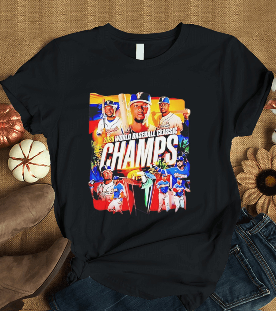 2026 Venezuela World Baseball Classic Champions Victory Celebration T-Shirt