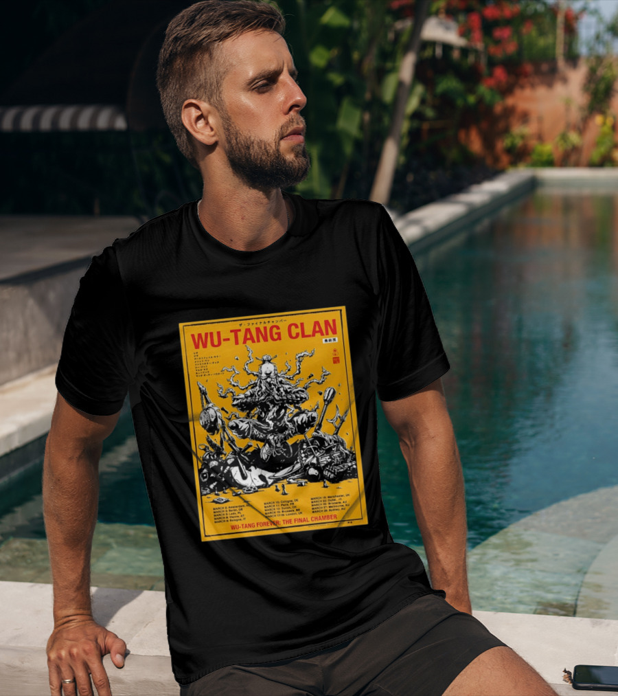 Wu Tang Clan 2026 Europe Tour Wu Tang Forever The Final Chamber Yellow T-Shirt