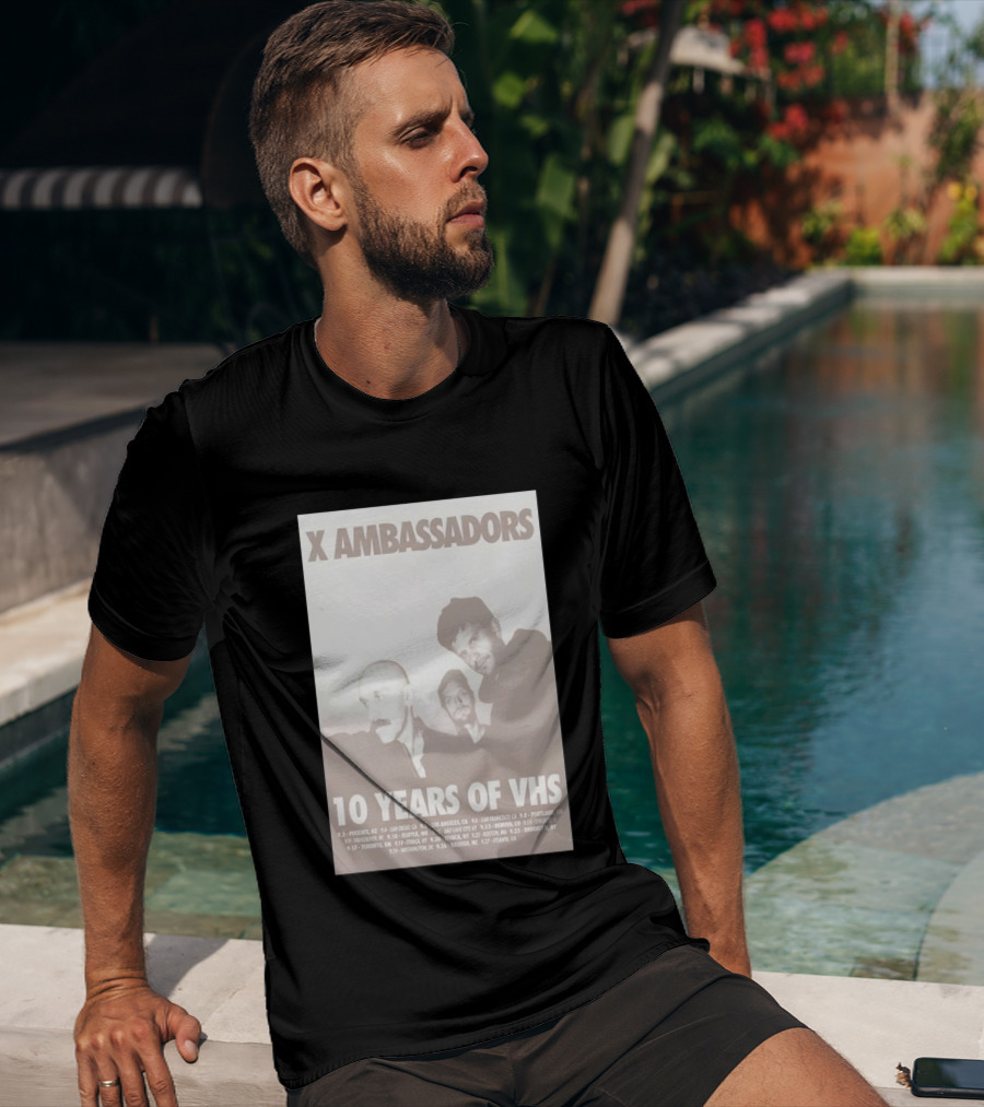 X Ambassadors 10 Years Of VHS Tour 2025 US Cities T-Shirt