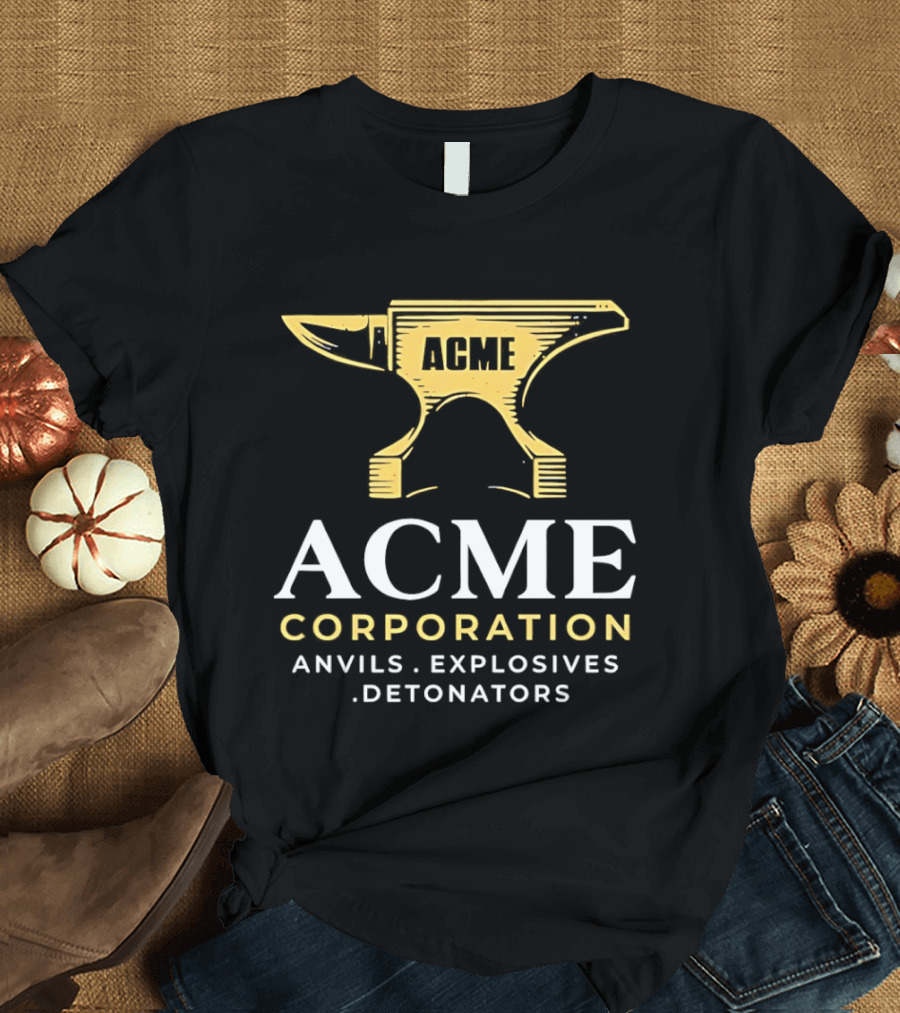 ACME Corporation Anvils Explosives Detonators Vintage Anvil T-Shirt