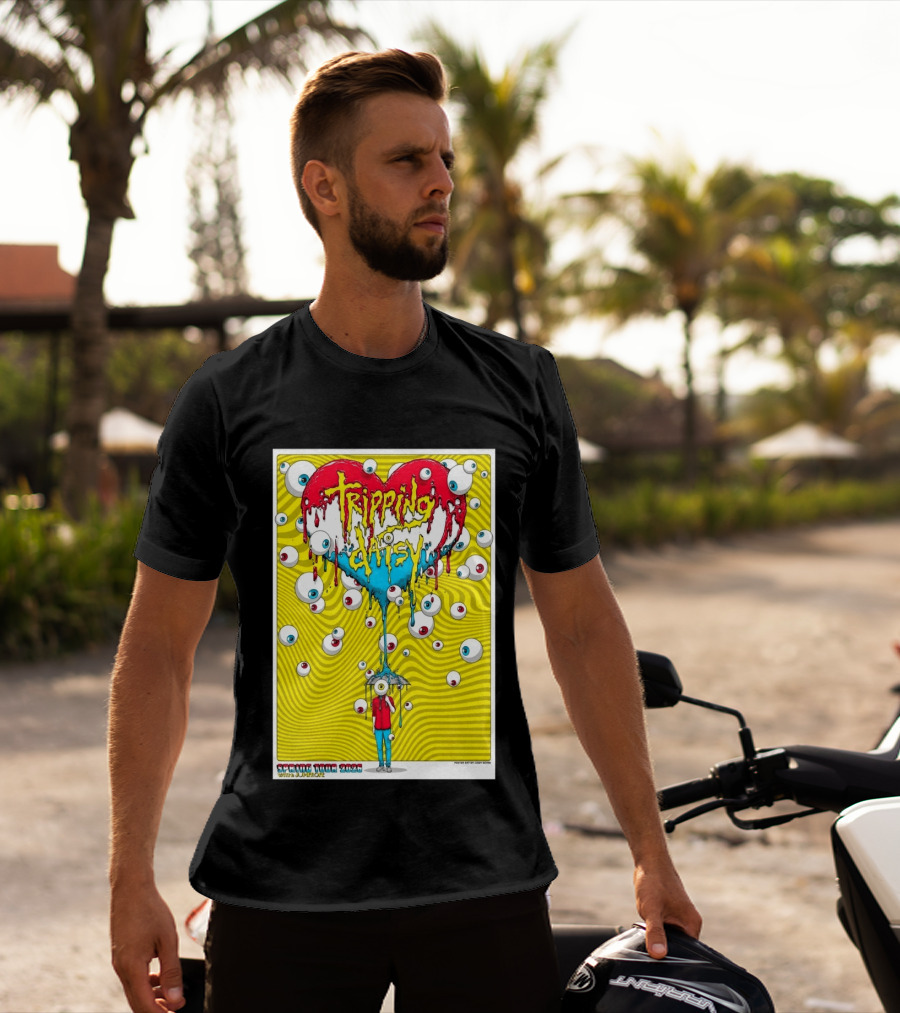 Tripping Daisy Spring Tour 2026 Psychedelic Heart And Eye Balloons By Cody Schibi T-Shirt