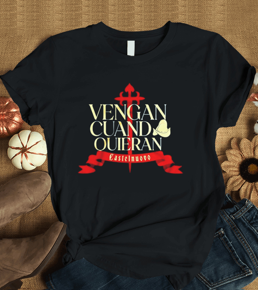 Vengan Cuando Quieran Castelnuovo Cross And Dove T-Shirt