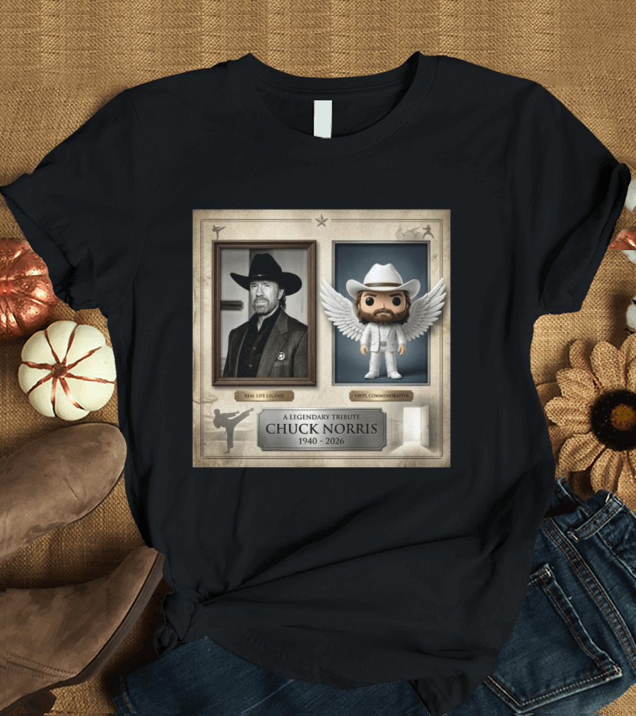A Legendary Tribute Chuck Norris Real Life Legend Vinyl Commemorative 1940 2026 T-Shirt