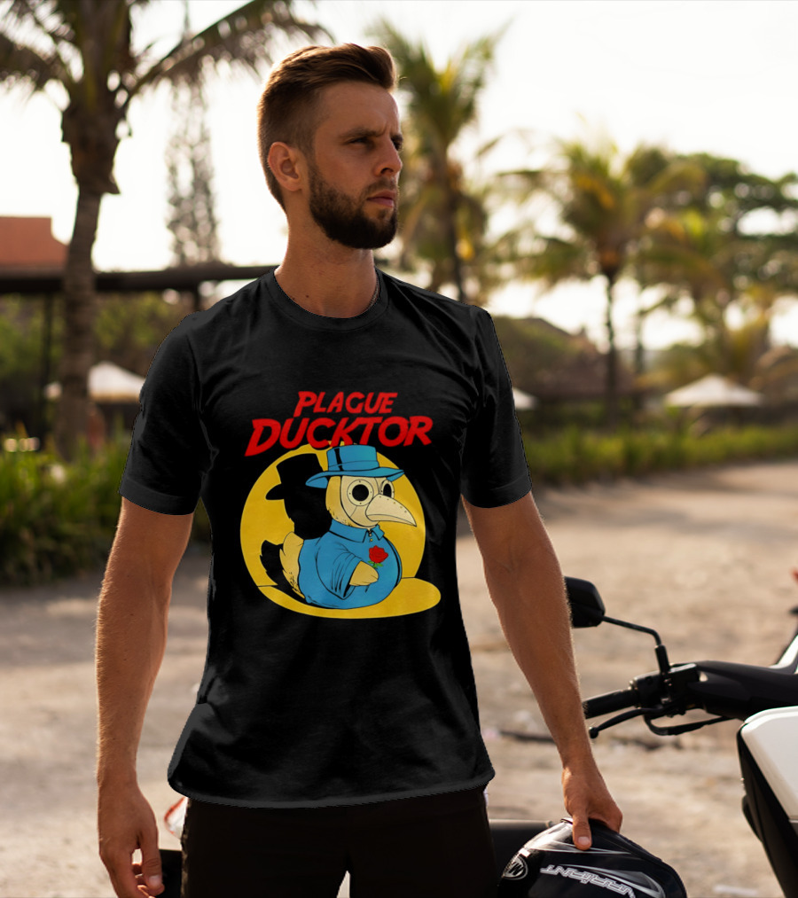 Plague Ducktor Holding Rose Doctor Costume Duck T-Shirt