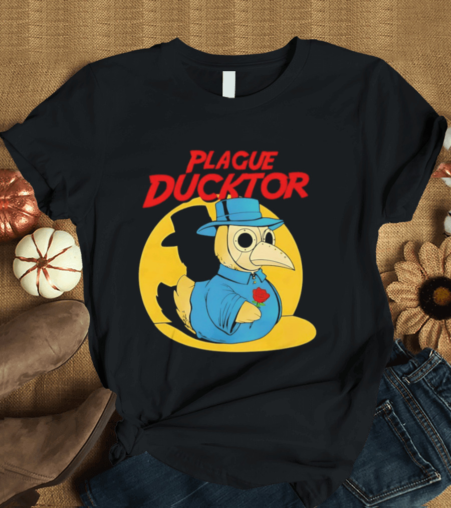 Plague Ducktor Holding Rose Doctor Costume Duck T-Shirt