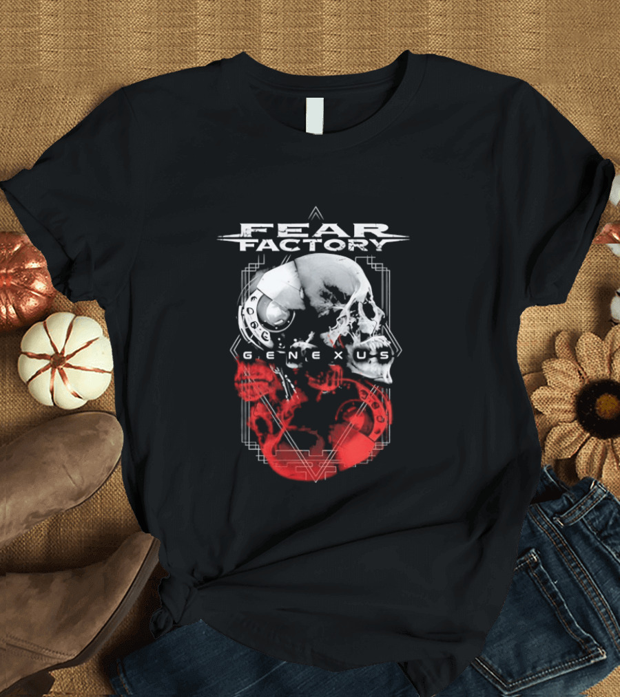 Fear Factory Genexus Skulls Art Metal Band T-Shirt