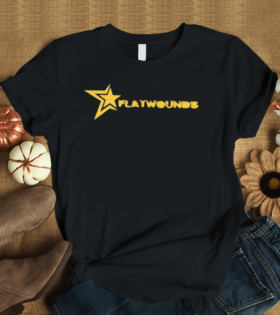 Flatwounds Star Yellow Text And Star T-Shirt
